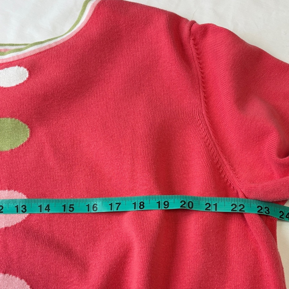 🩷 Hampshire Studio 3X Pink Polka Dot Crew Neck Sweater Pullover 🩷 - Picture 13 of 16